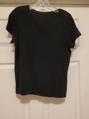 St. John's Bay Black Short Sleeve Crew Tee